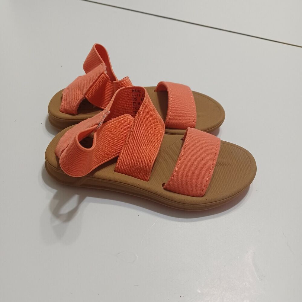 Reef Girls D-16 CLC Sandals Coral Brown Stretch Ankle Strap 3 k 4k New